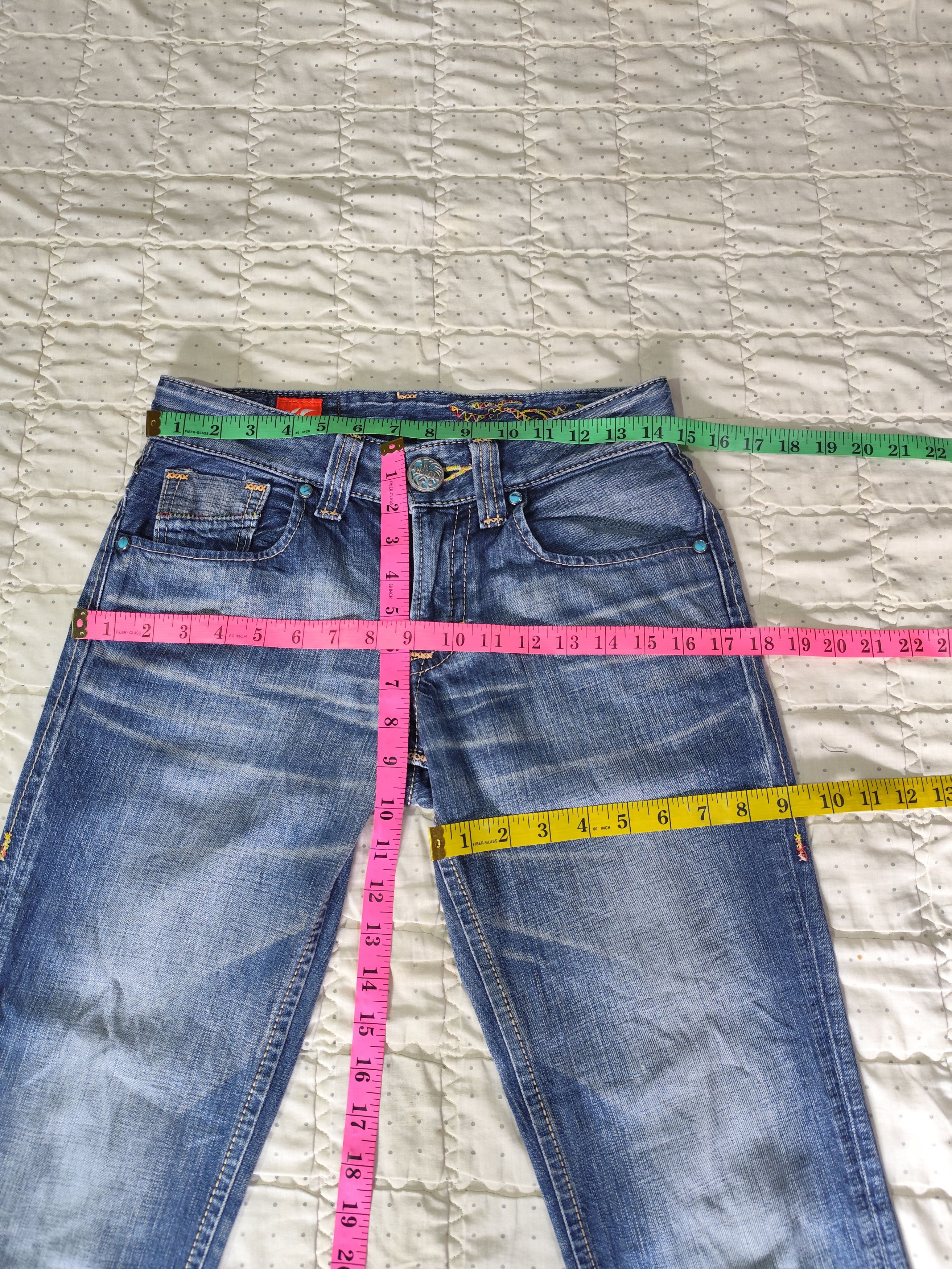 Beauty Beast × Edwin × If Six Was Nine Vintage Edwin 503 Blue Trip Washed Denim J017 Size 26" / US 2 / IT 38 - 19 Thumbnail