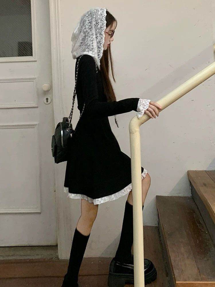 Other Midnight Lace Hood Dress Size M / US 6-8 / IT 42-44 - 4 Thumbnail