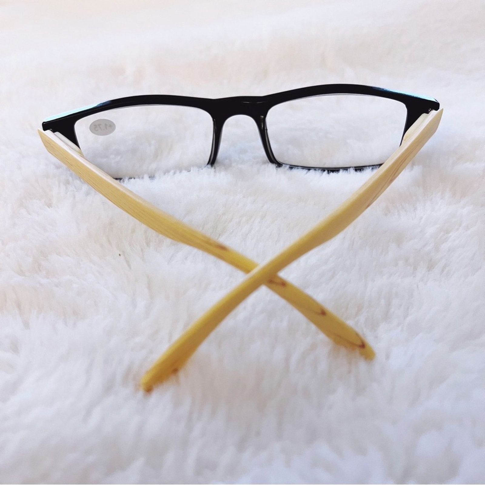 Other Rory Black & Light Wood Rectangular Reader Glasses Size ONE SIZE - 9 Thumbnail