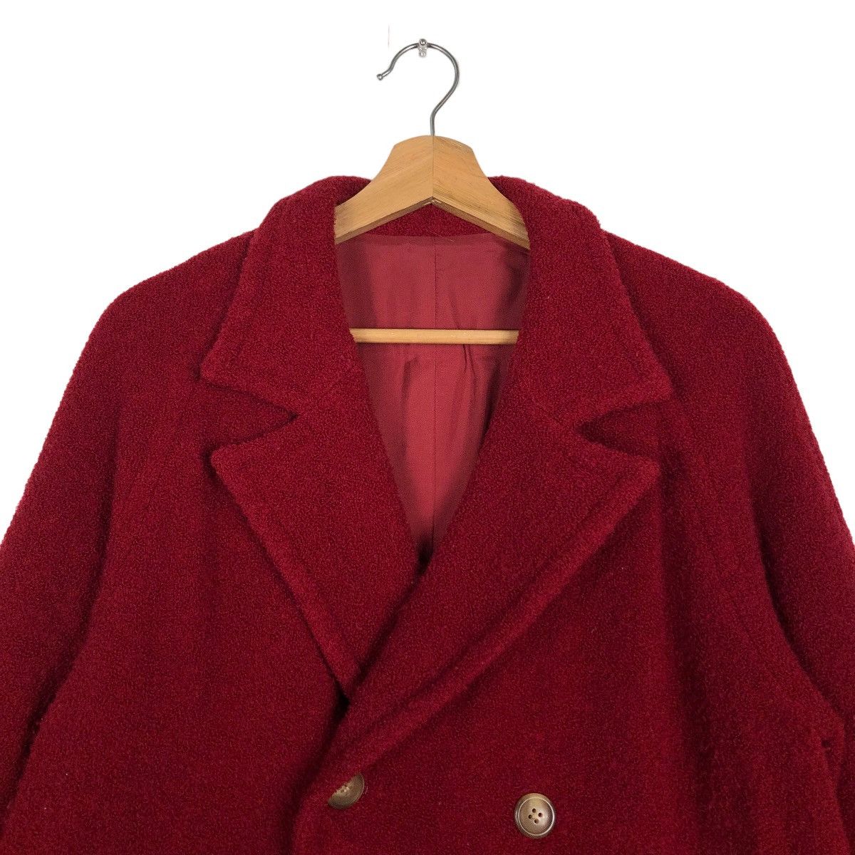 Yohji Yamamoto 🔥Rich Red Double Collar Breast Wool Jacket Iwish Y’s Japan Size US M / EU 48-50 / 2 - 3 Thumbnail