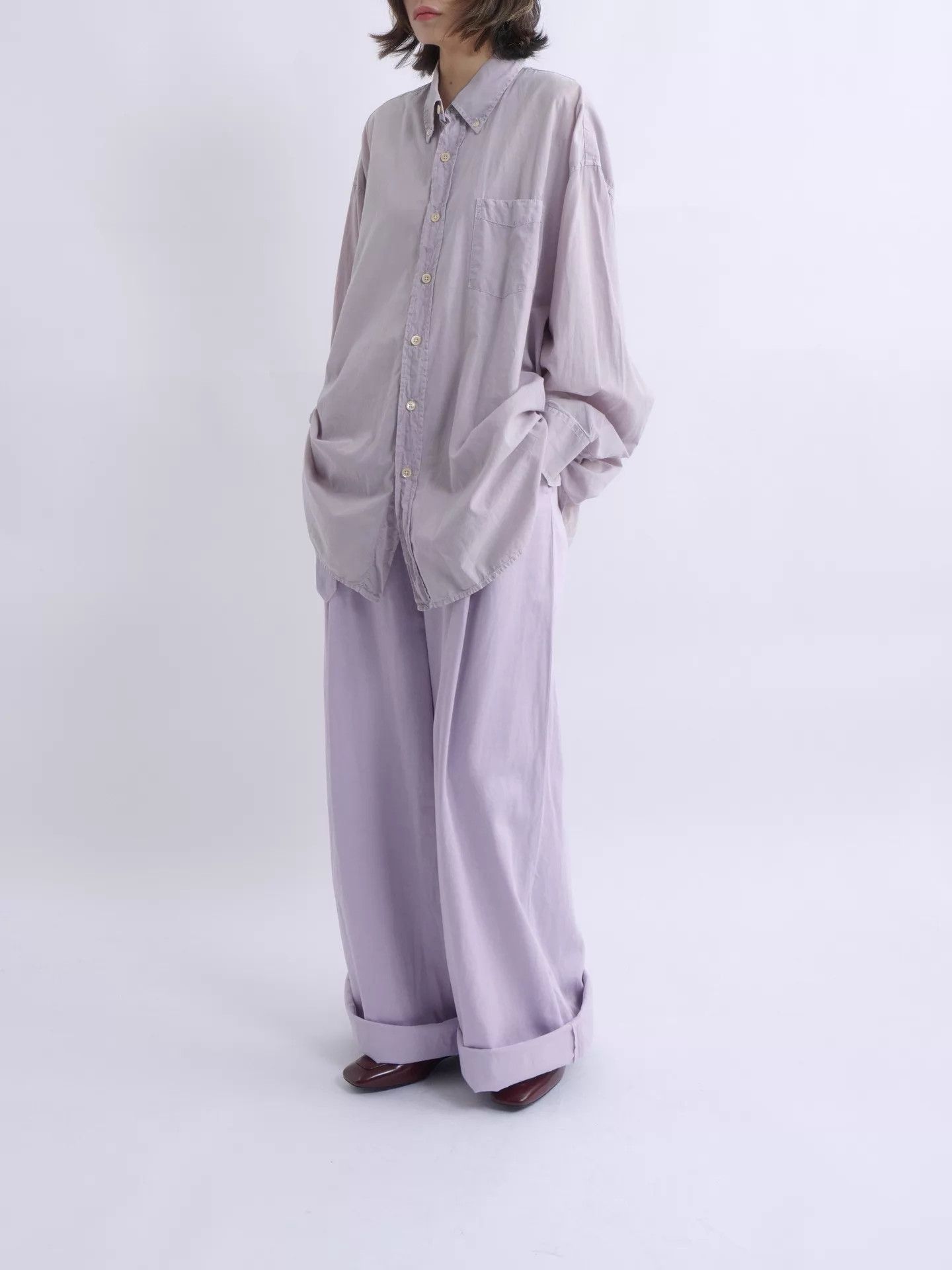 Our Legacy OUR LEGACY Cool Pale Purple Vintage Wash Oversized Shirt Size US M / EU 48-50 / 2 - 3 Thumbnail
