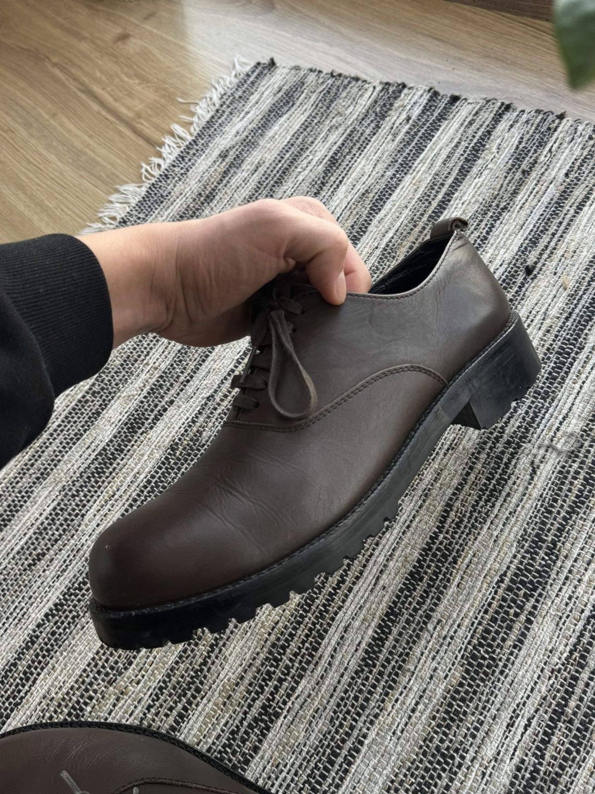 Comme des Garcons COMME des GARCONS HOMME PLUS LEATHER OXFORD LACE UP SHOES Size US 7 / EU 40 - 14 Thumbnail
