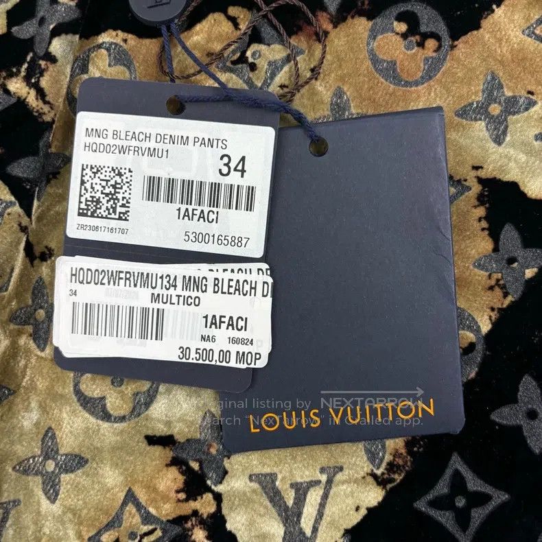 Louis Vuitton Louis Vuitton SS24 Faded Fire Cloud Pattern Loose Jeans Size US 34 / EU 50 - 6 Thumbnail