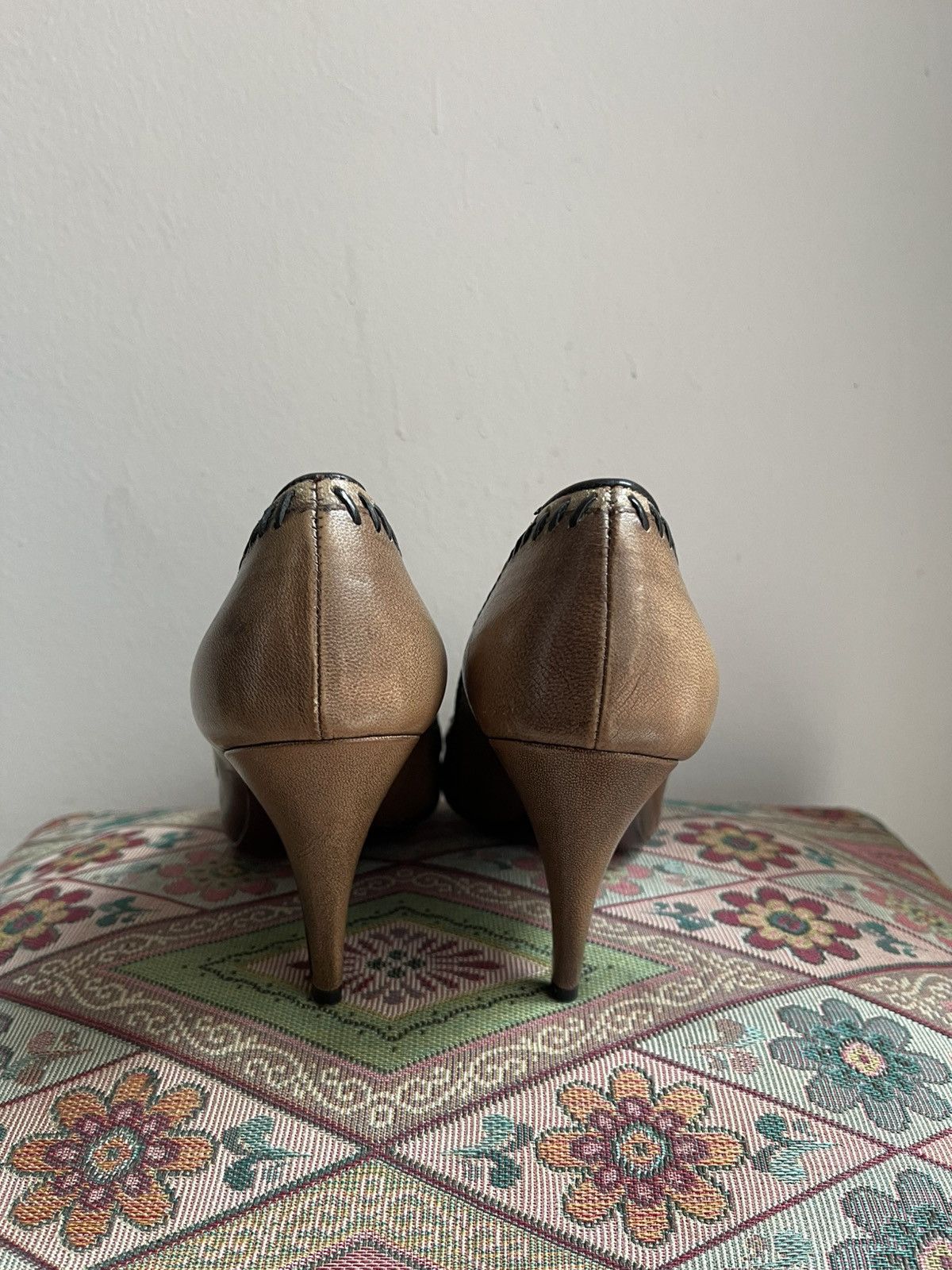 Prada Prada Leather Stitch Heels y2k Size US 7.5 / IT 37.5 - 4 Thumbnail