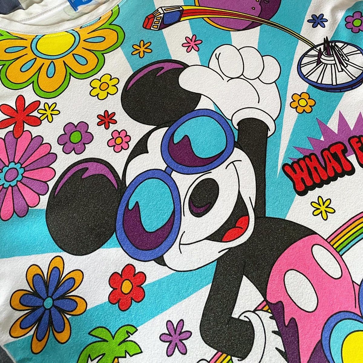 Disney × Mickey Mouse × Vintage Rare Tokyo Disney Resort Mickey Mouse Flower Hippies Size US L / EU 52-54 / 3 - 5 Thumbnail