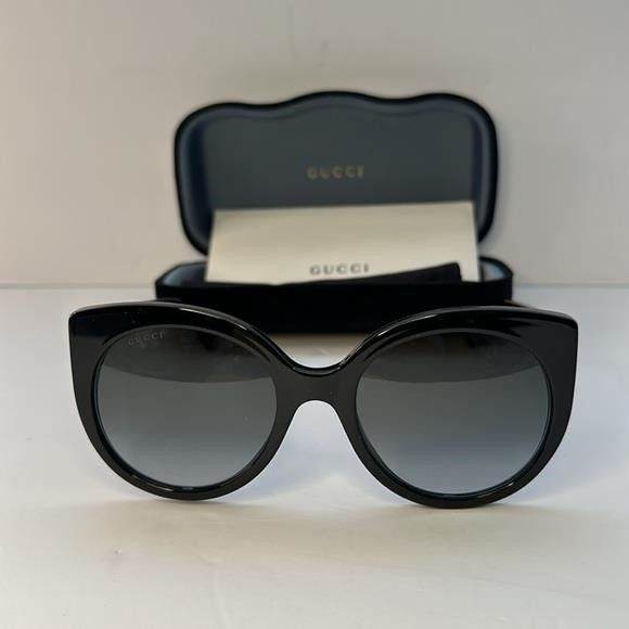 Gucci New Authentic Gucci Cat Eye Black/Grey 55 mm Women's Sunglas Size ONE SIZE - 13 Thumbnail