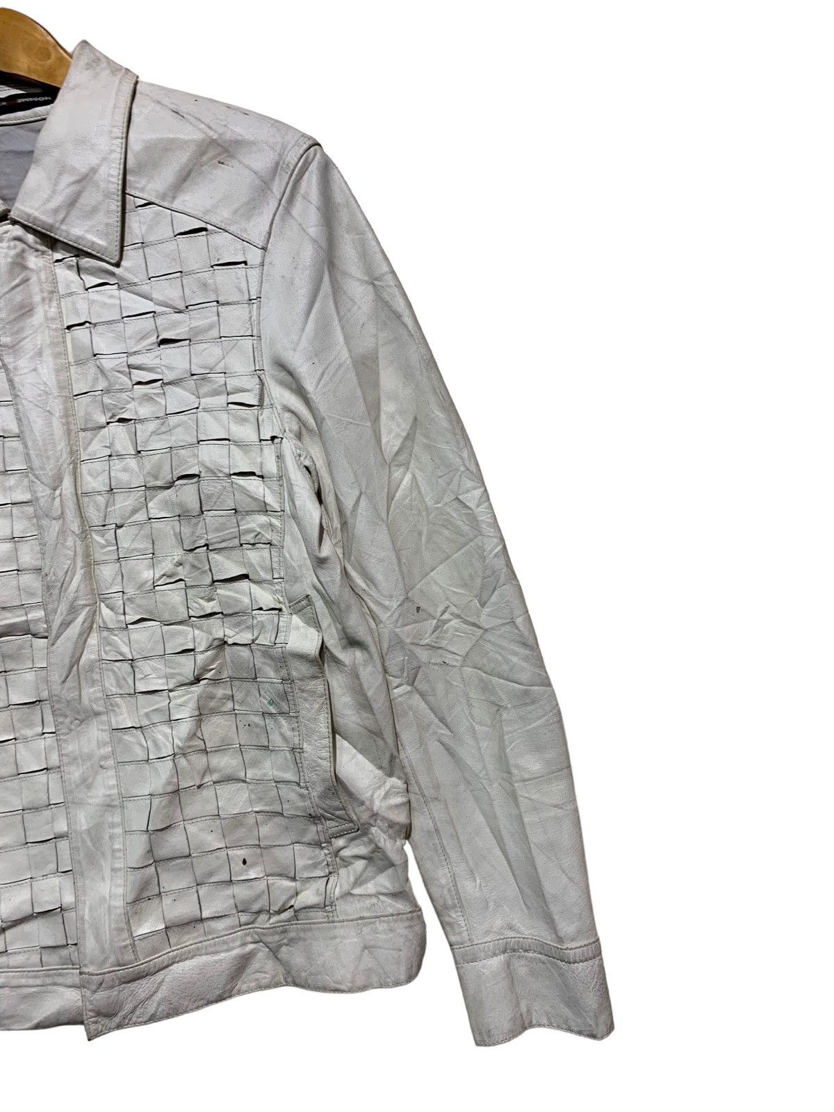 Jean Paul Gaultier 🔥JPG HOMME WOVEN LEATHER JACKETS Size US M / EU 48-50 / 2 - 4 Thumbnail