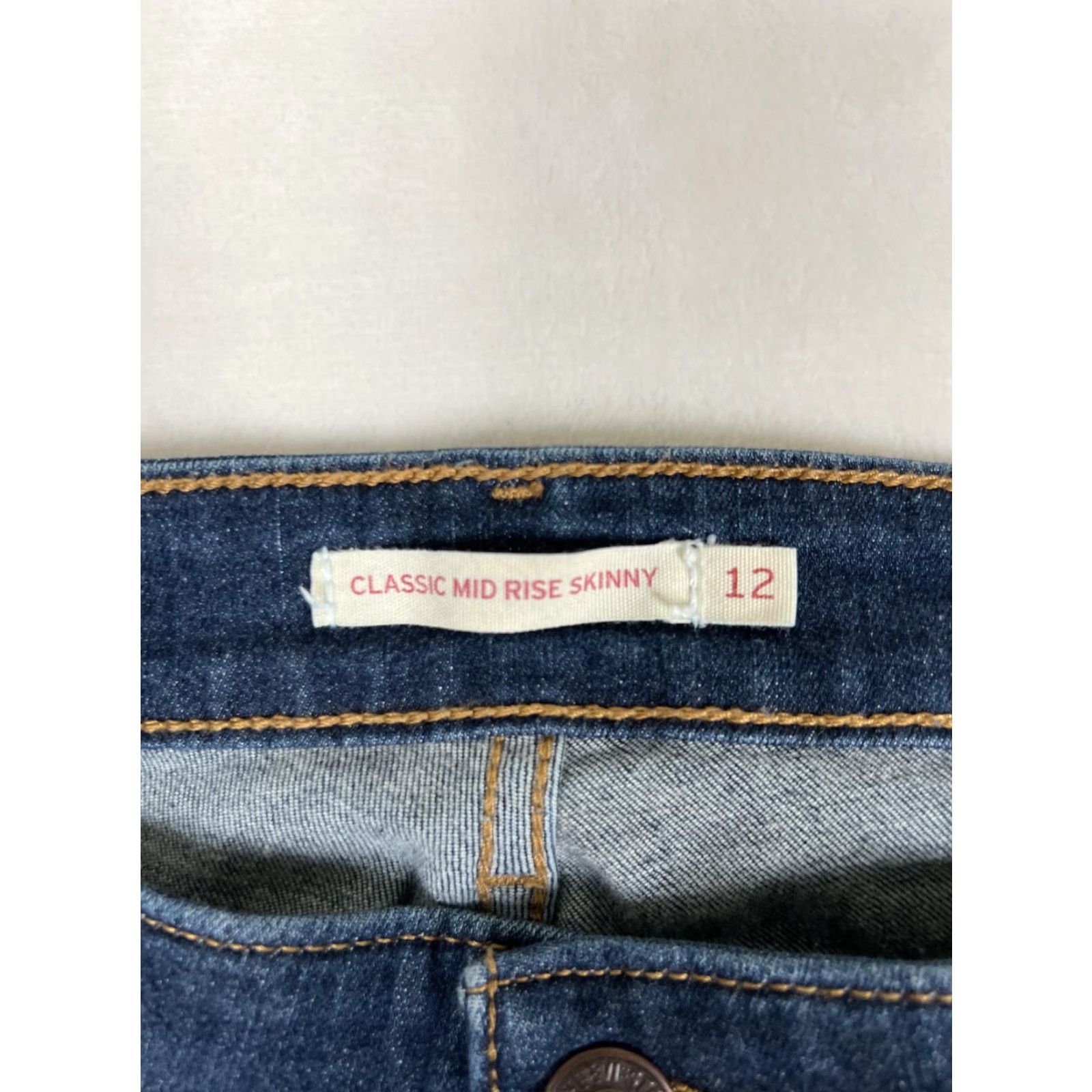 Levi's Levi's Jeans Womens 12 Blue Classic Mid Rise Skinny Ankle Raw Hem Stretch Denim Size 34" / US 12 / IT 48 - 2 Thumbnail