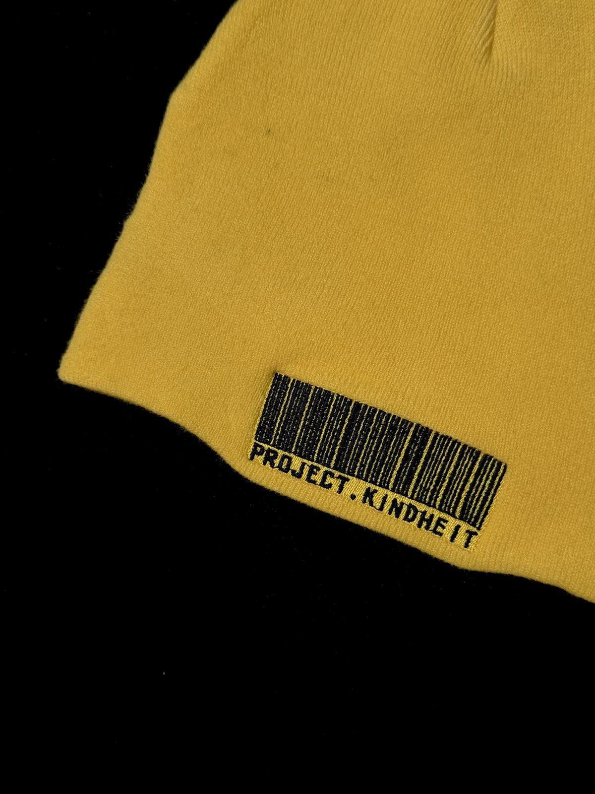 Japanese Brand Y2k Graffiti Smiley Face No Cuff Knit Yellow Beanie Hat OS Size ONE SIZE - 6 Thumbnail