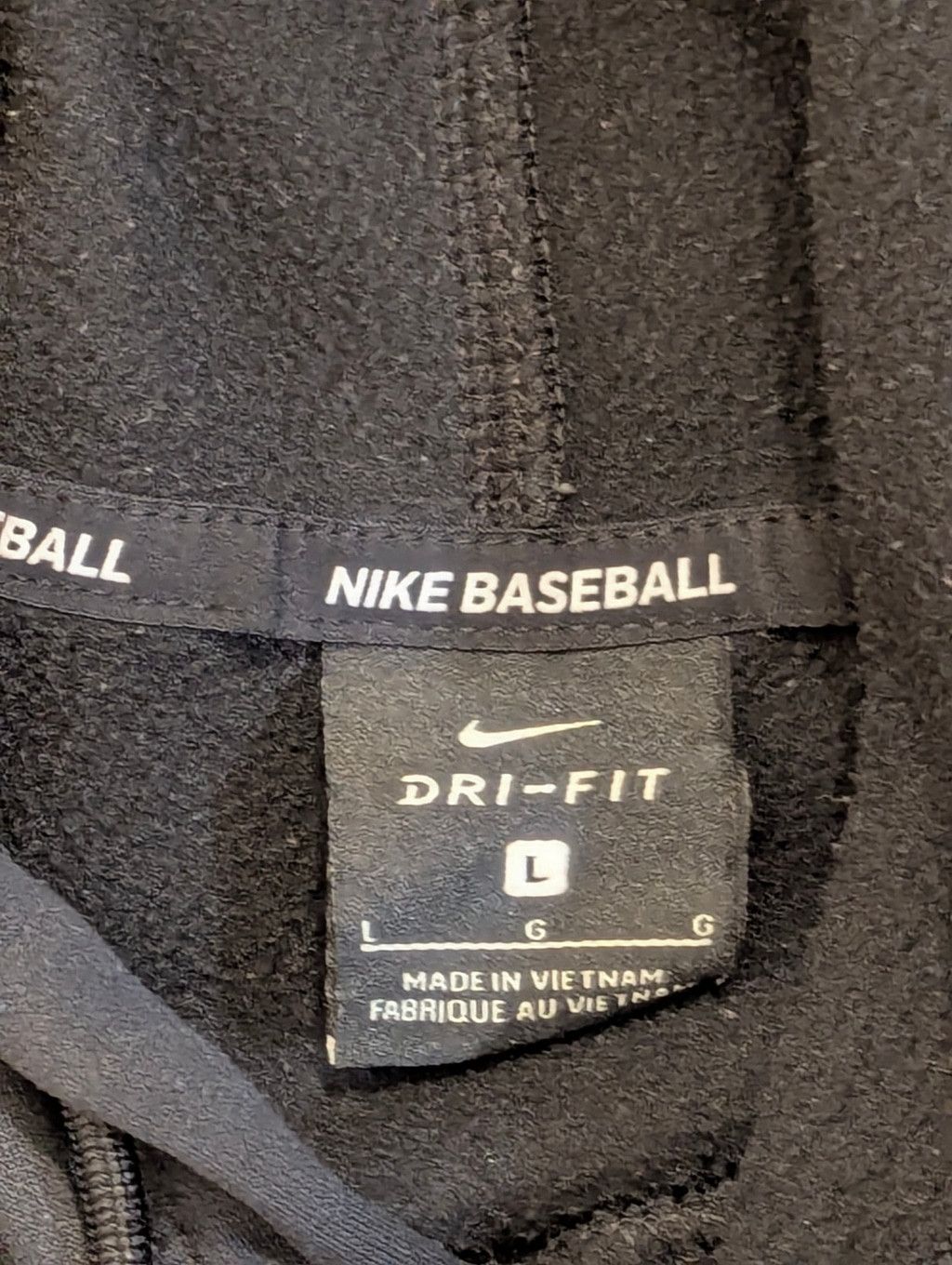 Nike Nike Baseball Hoodie Sweatshirt Large - black w white logo Size US L / EU 52-54 / 3 - 5 Thumbnail