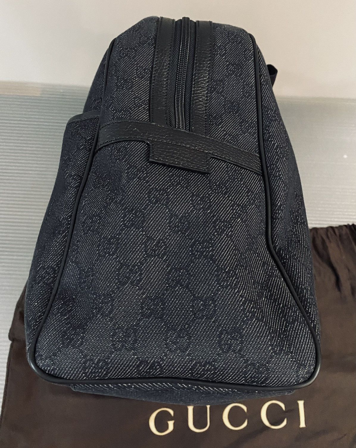 Gucci Gucci 🇮🇹 Nero GG kanvas/leather carry all bowler unisex NEW Size ONE SIZE - 11 Thumbnail