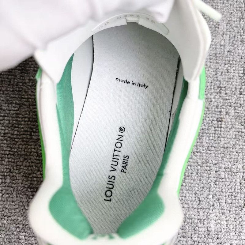 Louis Vuitton Louis Vuitton Run 55 Green White Sneakers -2508 Size US 7 / IT 37 - 8 Thumbnail