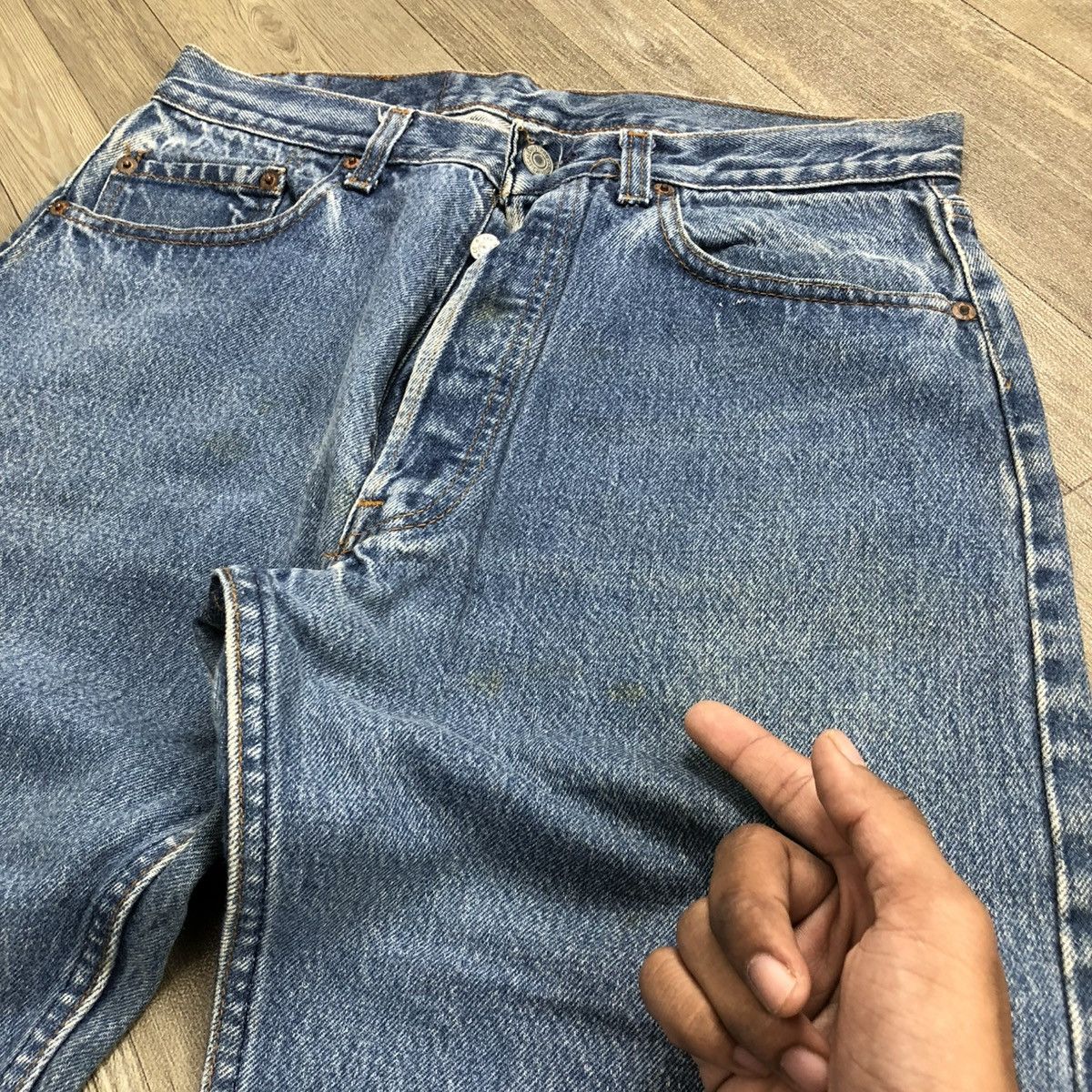 Levi's × Levi's Vintage Clothing × Vintage 🇺🇸 1980s Levis Strauss 501 #522 Faded Blue Jeans Size US 30 / EU 46 - 17 Thumbnail