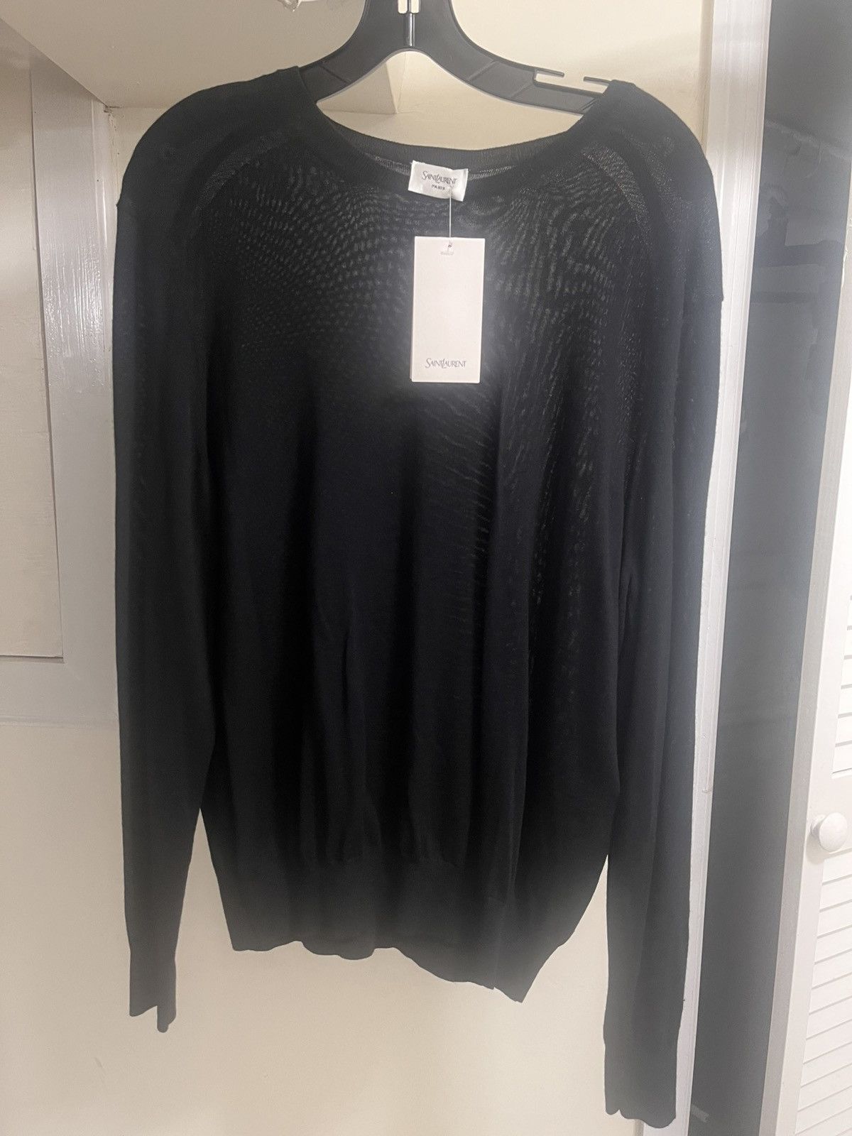 Saint Laurent Paris Fine-Gauge Crew Sweater Sz L Size US L / EU 52-54 / 3 - 13 Thumbnail
