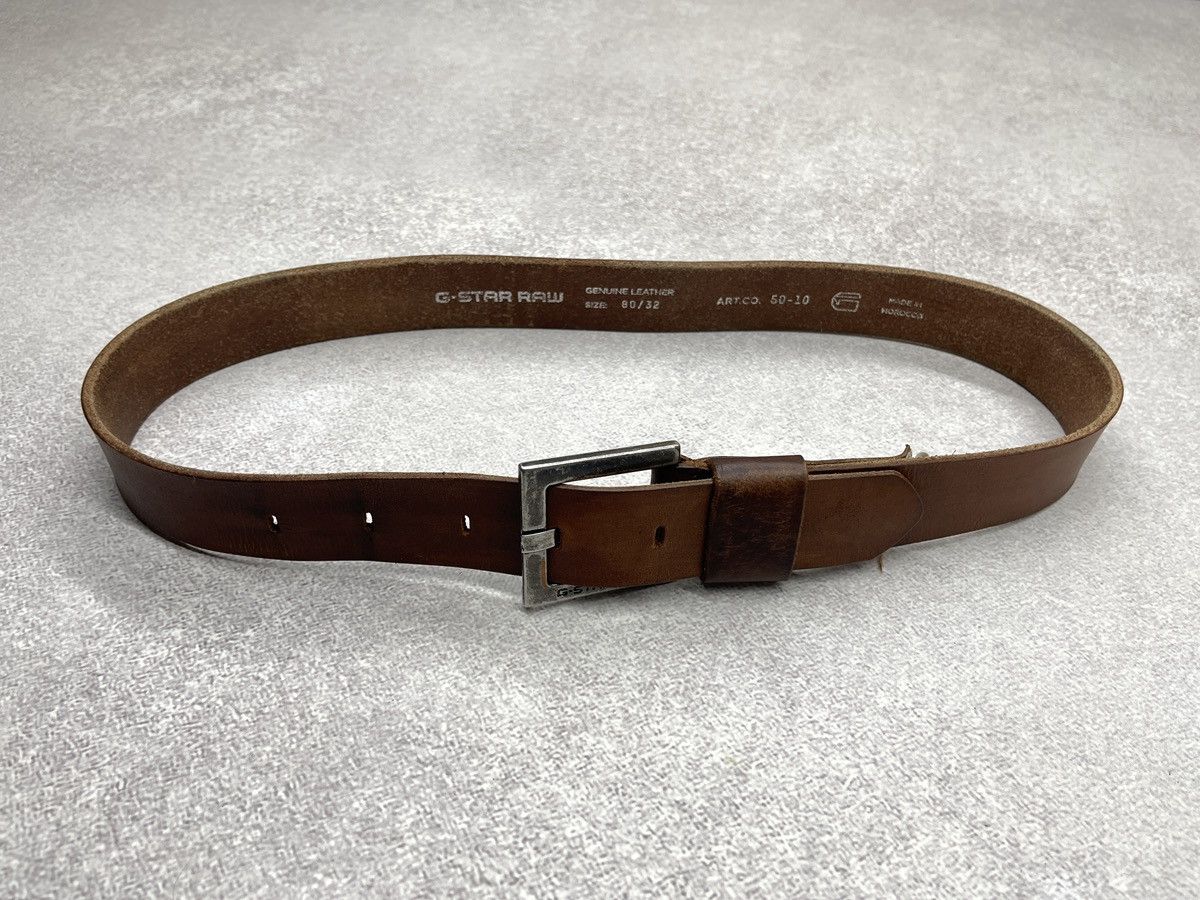 G-Star Mens G Star Raw Leather Belt Brown Size ONE SIZE - 2 Thumbnail
