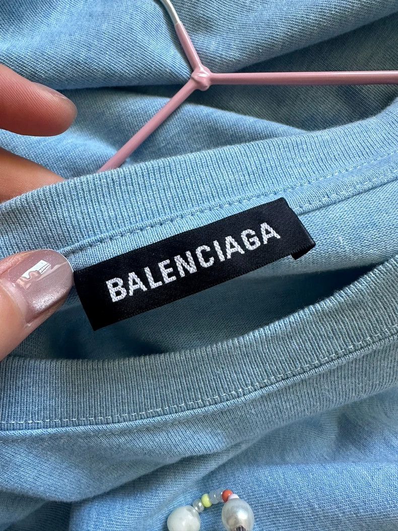 Balenciaga Balenciaga Coke Short Sleeve T-shirt Size XS Sky Blue Size US XS / EU 42 / 0 - 5 Thumbnail