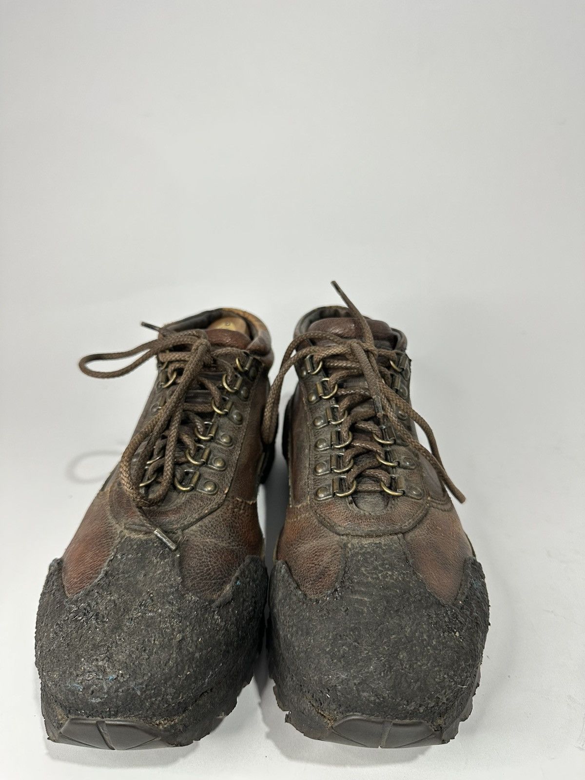 Dolce & Gabbana DOLCE & GABBANA Brown Deerskin Leather Hiking Boots. Size US 9.5 / EU 42-43 - 3 Thumbnail