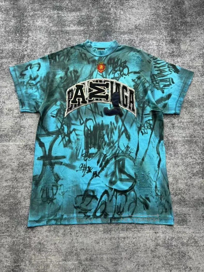 Balenciaga Balenciaga Blue Manchester United Tee. Size US XXS / EU 40 - 1 Thumbnail