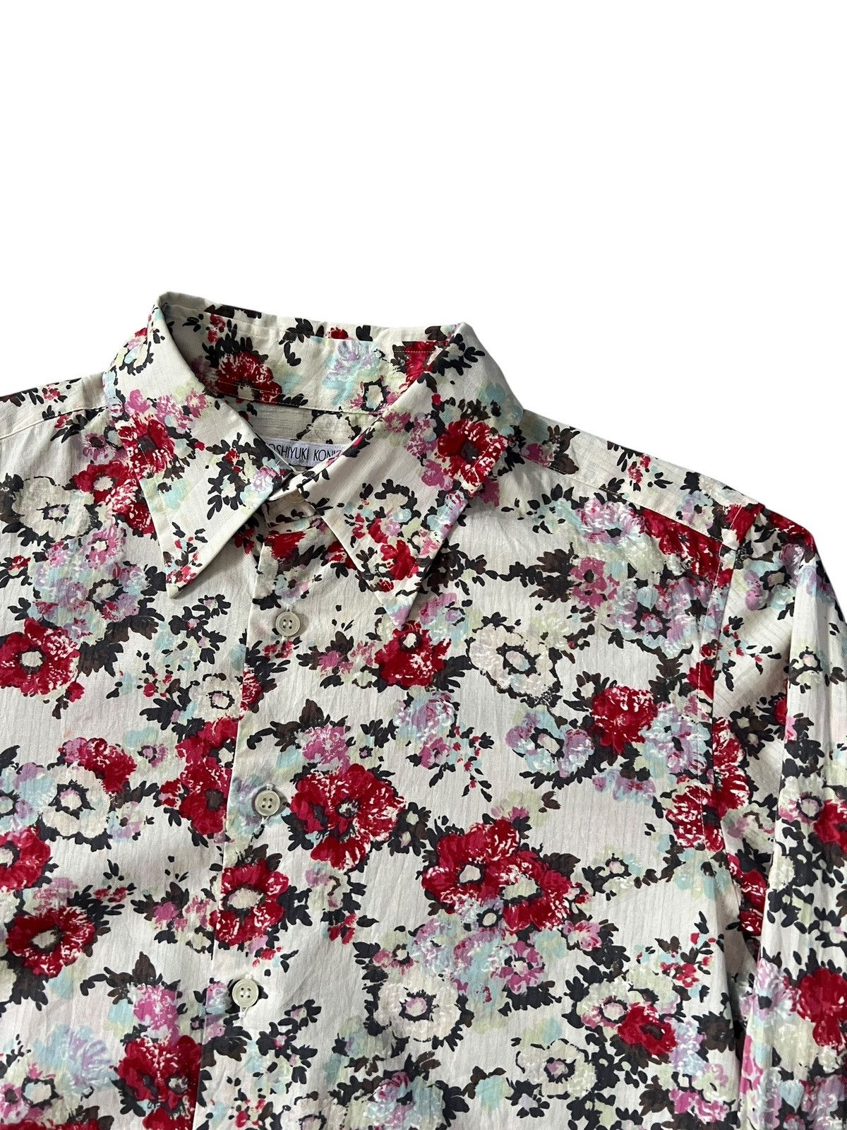 Yoshiyuki Konishi 1990s Yoshiyuki Konishi Open Cuff Floral Button Up Shirt Size US L / EU 52-54 / 3 - 3 Thumbnail