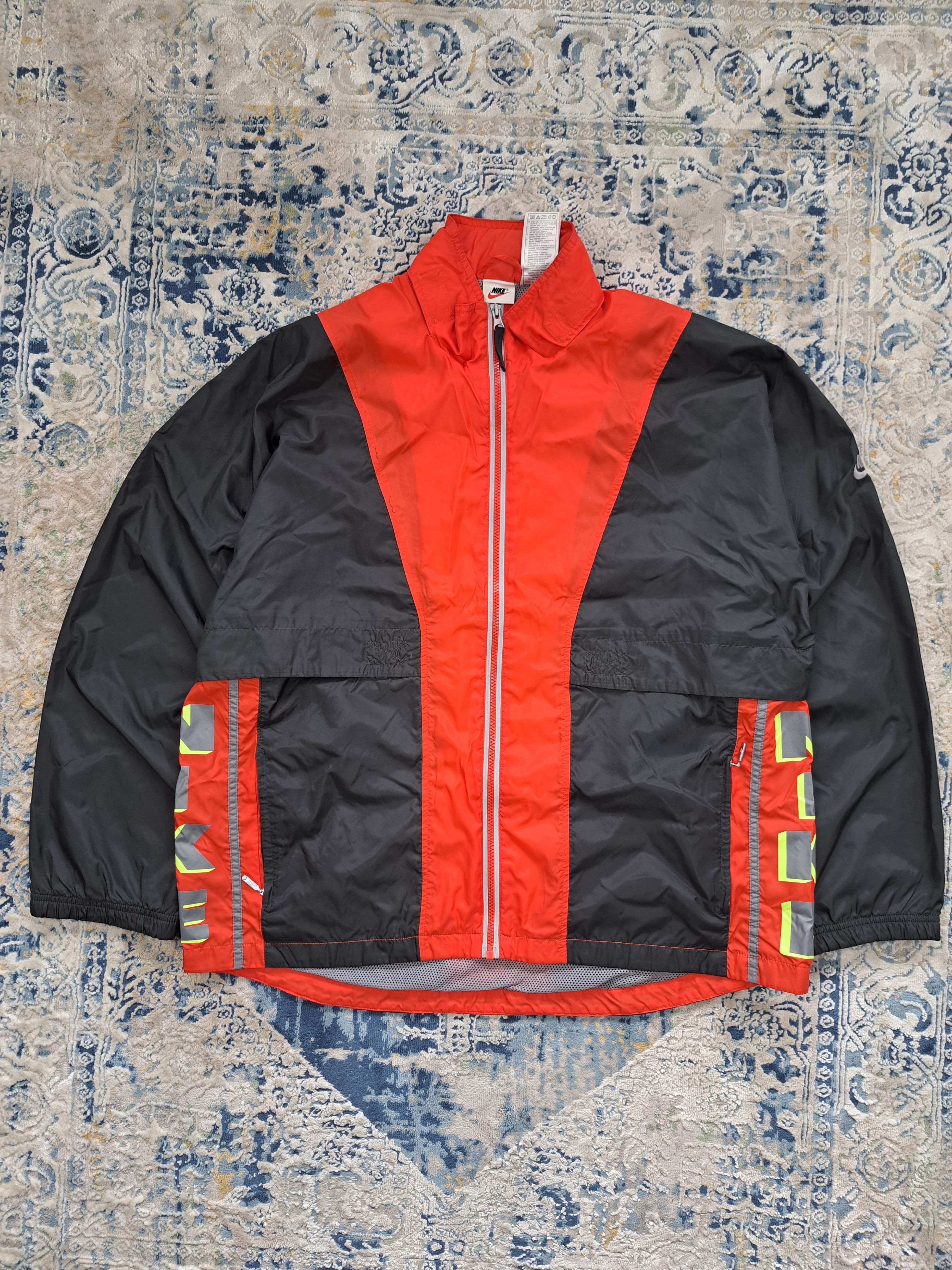 Nike VTG 90s Nike Reflective Nylon Track Suit Techno Rave Neon Size US XL / EU 56 / 4 - 2 Thumbnail