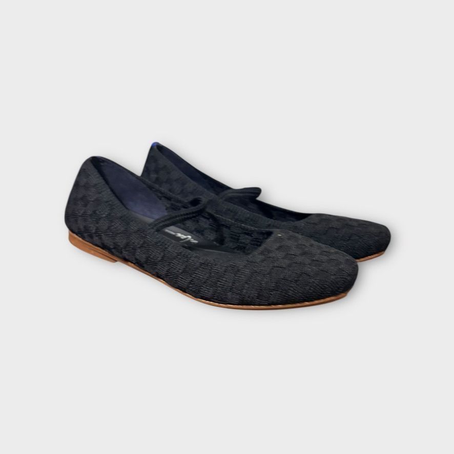Rothy's Rothy’s The Max Square Mary Jane 5.5 Black Sand Geometric EU Size US 5.5 / IT 35.5 - 7 Thumbnail