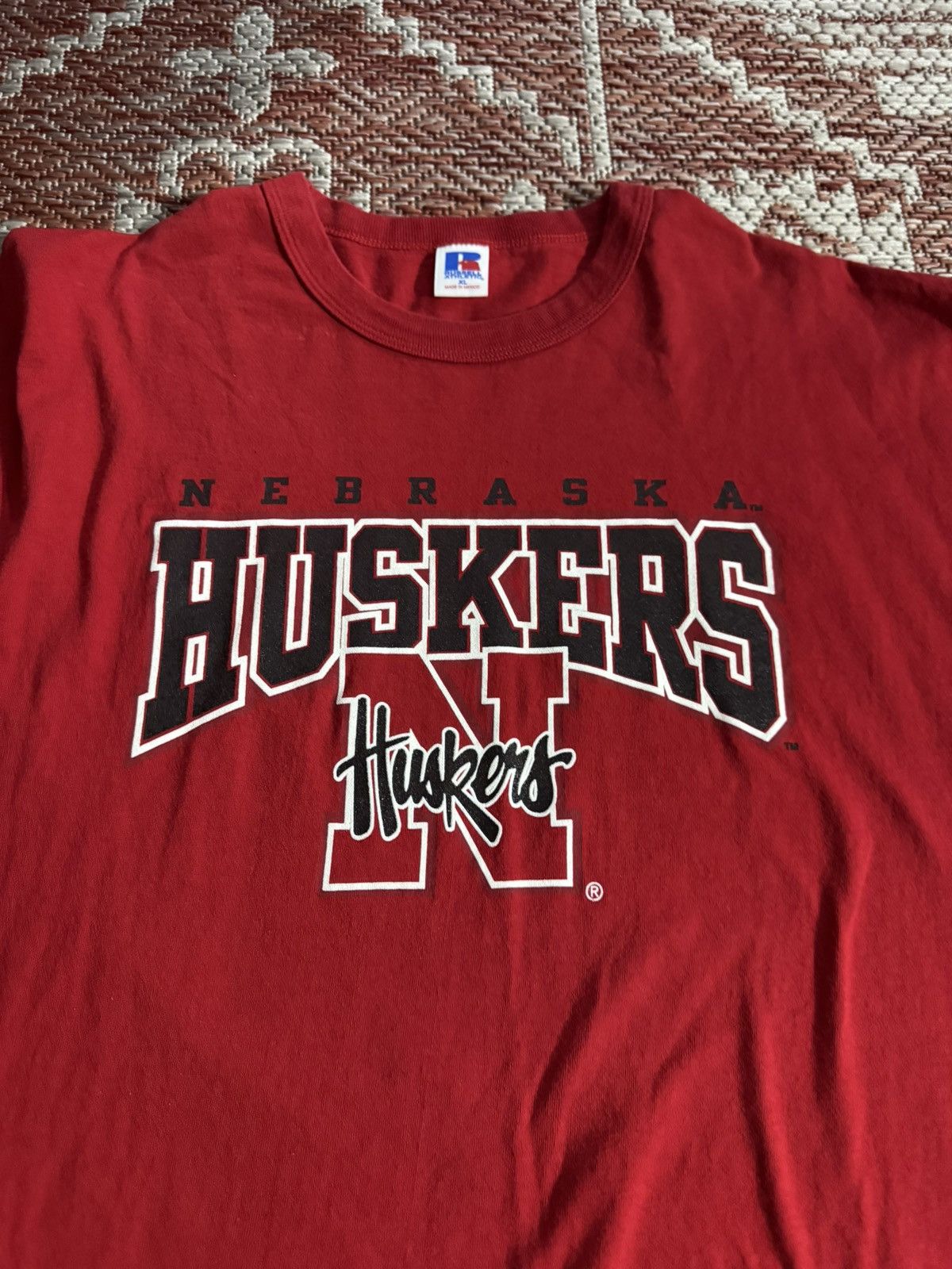 Russell Athletic Nebraska Huskers Vintage Tee Russel Athletic Sz XL Red Size US XL / EU 56 / 4 - 2 Thumbnail