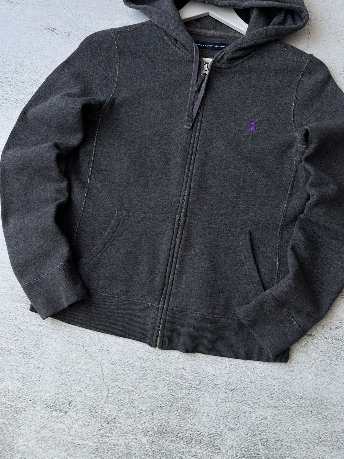 Polo Ralph Lauren 💜 Polo Ralph Lauren Vintage Women’s Zip Hoodie – Size S Size S / US 4 / IT 40 - 4 Thumbnail