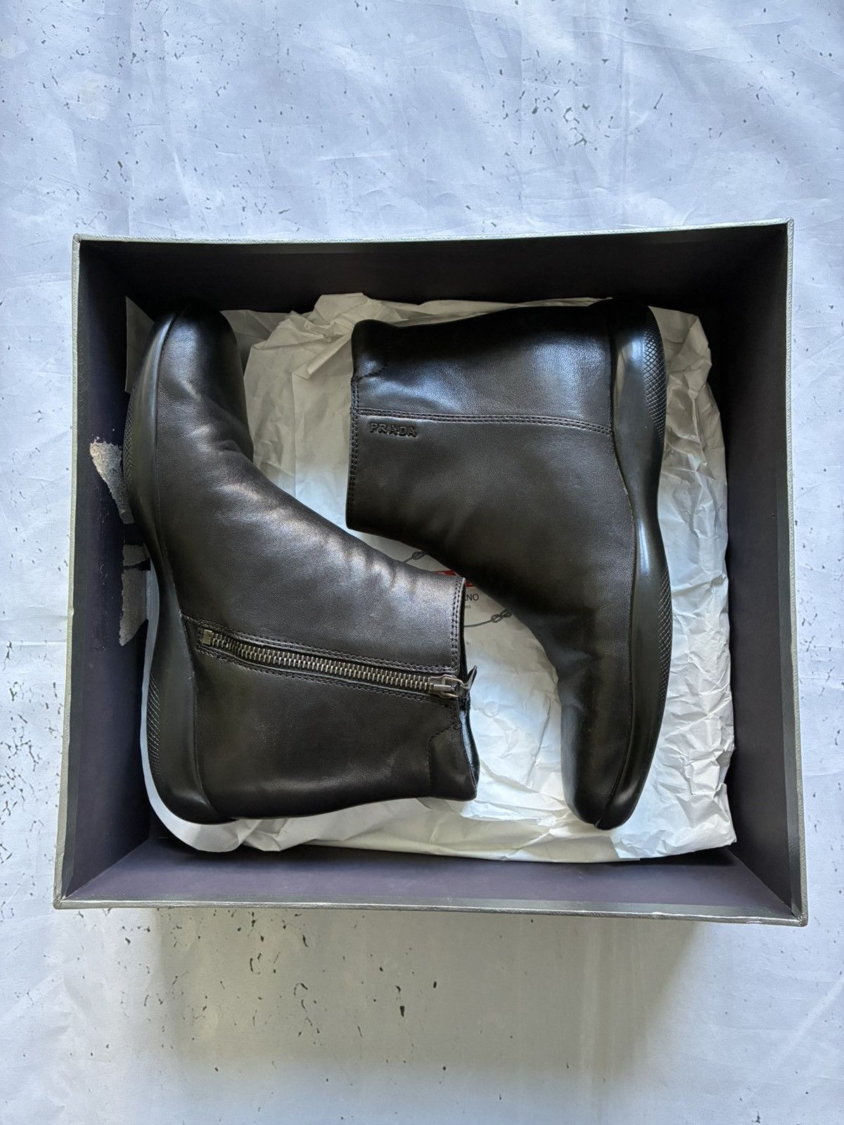Prada Vintage Prada Leather Ankle Boots Size US 8.5 / IT 38.5 - 8 Thumbnail