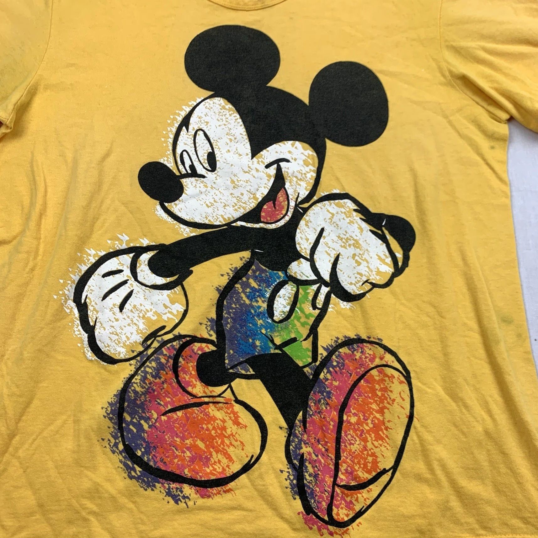 Disney VINTAGE Disney Mickey Mouse Shirt Womens Large Yellow 90s World Park T-Shirt Mens? Size L / US 10 / IT 46 - 2 Thumbnail