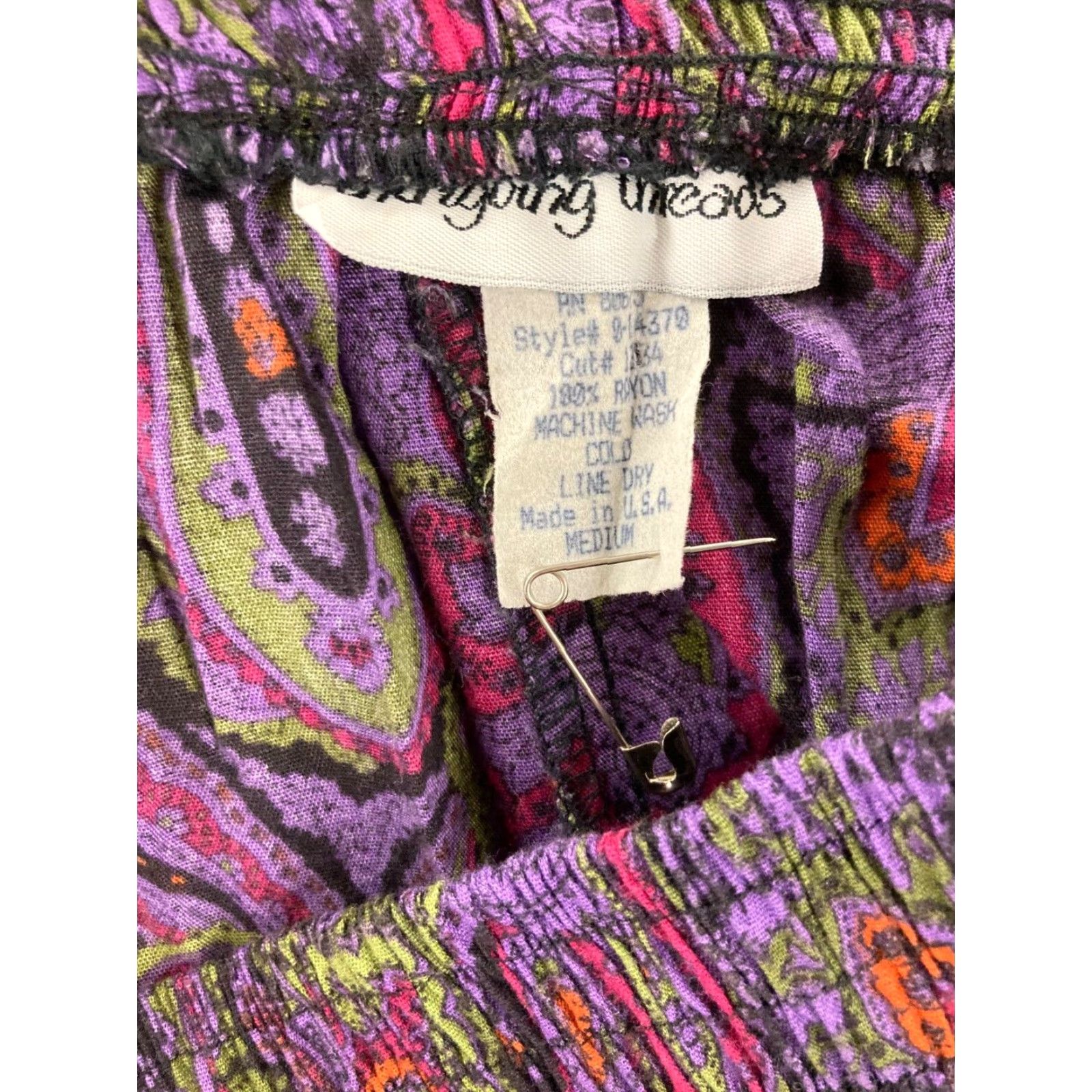 Vintage VINTAGE intriguing threads Skirt Womens M Black Maxi Long 90s Beach Retro Womens Size 32" / US 10 / IT 46 - 6 Thumbnail