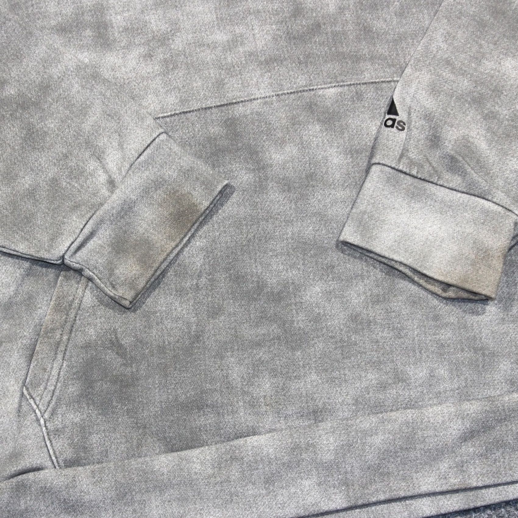 Adidas Adidas Hoodie Mens Medium Gray Acid Wash Sports Activewear Drawstrings Stretch Shirt Size US M / EU 48-50 / 2 - 3 Thumbnail