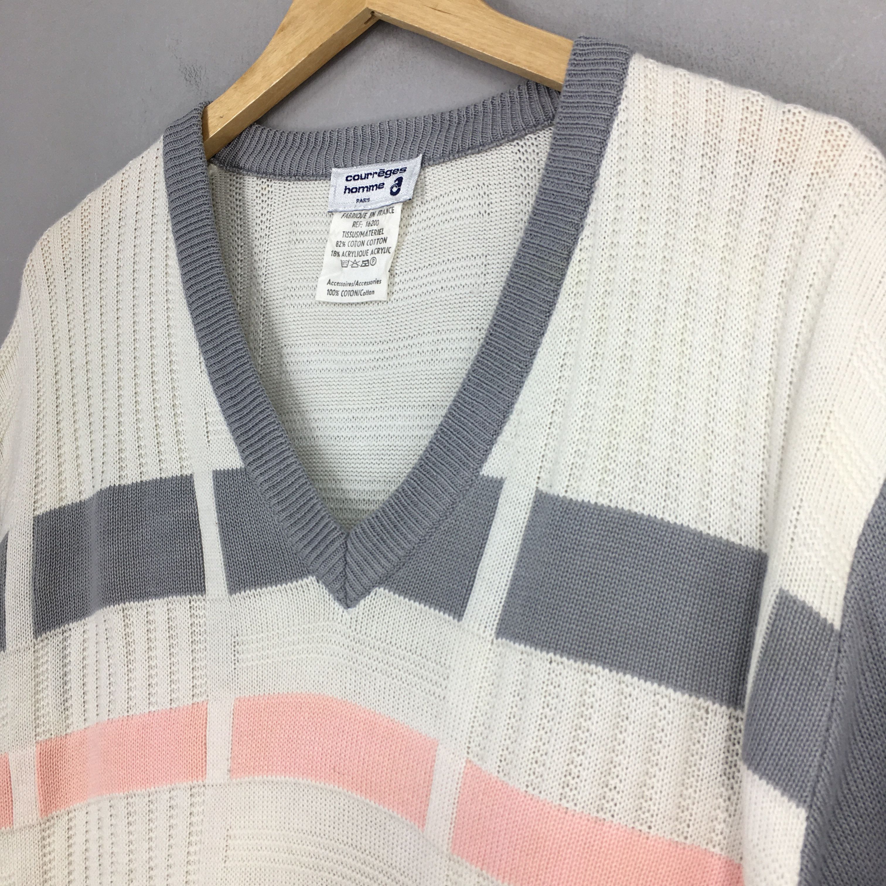 Courreges Vintage 70s Courreges Homme Paris Sweater Medium Size M / US 6-8 / IT 42-44 - 3 Thumbnail