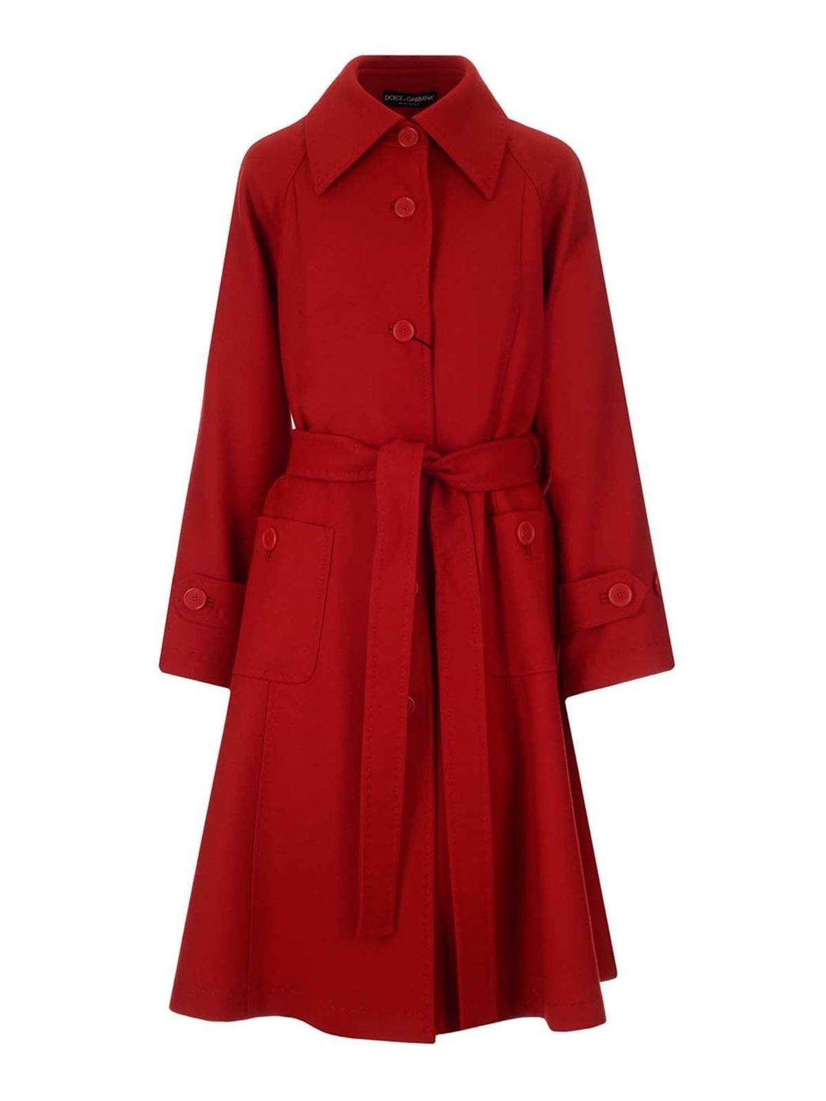 Dolce & Gabbana o1y0825 Trench Coat in Red Size M / US 6-8 / IT 42-44 - 1 Thumbnail