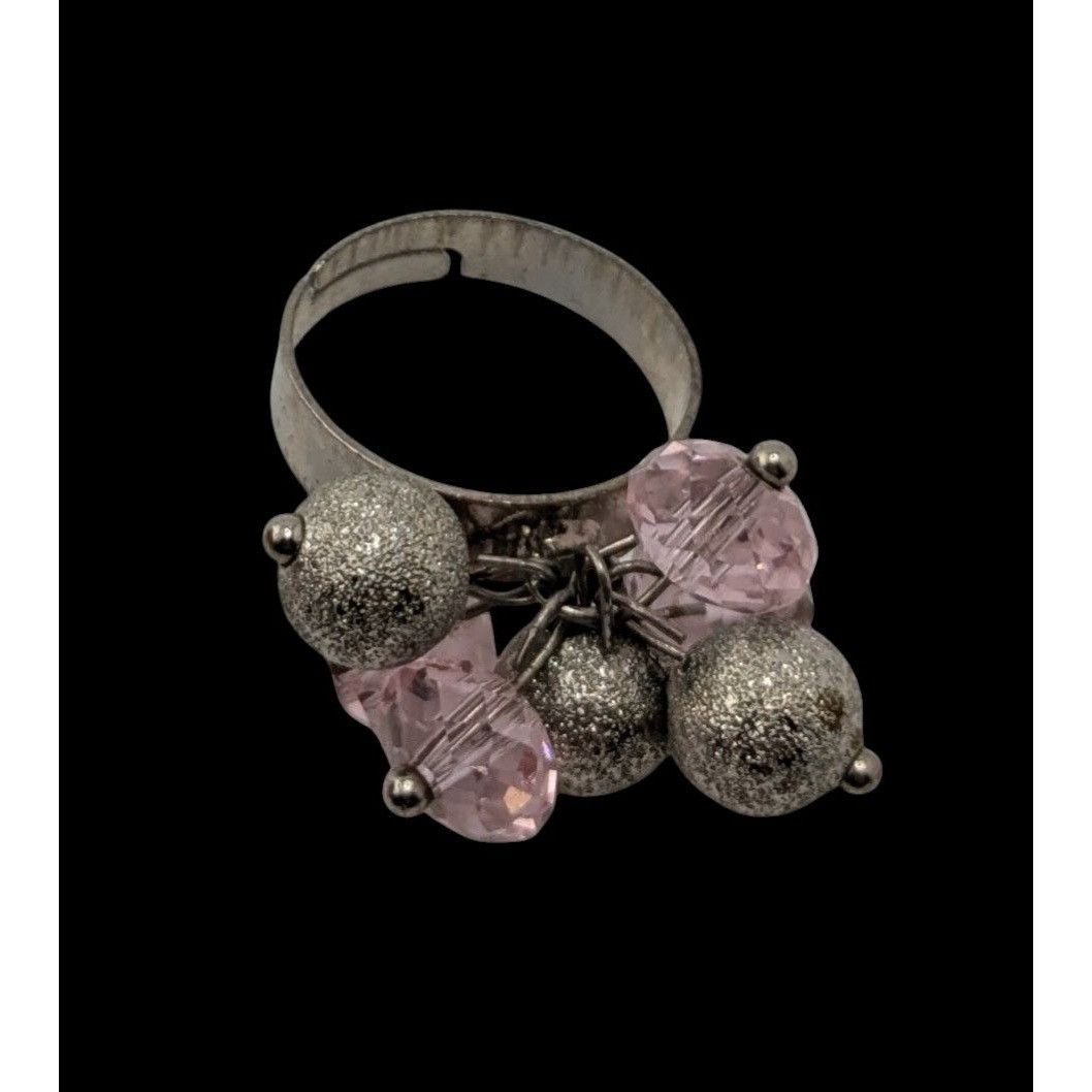 Other Coquette Beaded Cluster Ring Adjustable Size 5 3/4 Size ONE SIZE - 2 Thumbnail