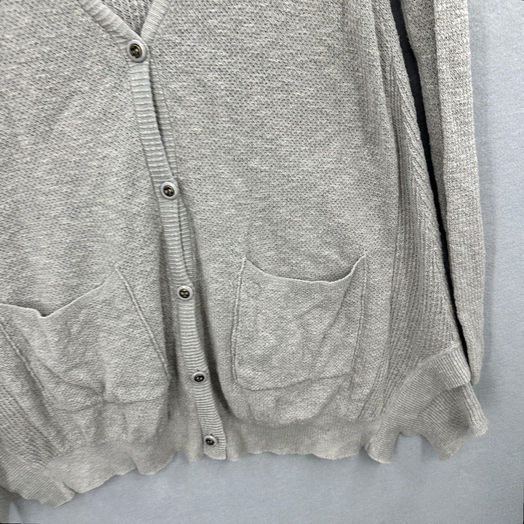 Free People VINTAGE Free People Cardigan Sweater Women's XS Gray Bohemian Casual Knit Fall Winter Spring Summer Size XS / US 0-2 / IT 36-38 - 5 Thumbnail