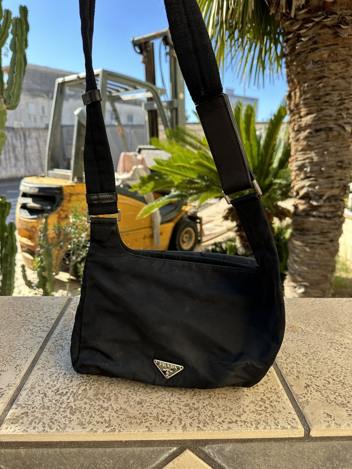 Prada Prada Nylon Bag Messenger Black Size ONE SIZE - 4 Thumbnail