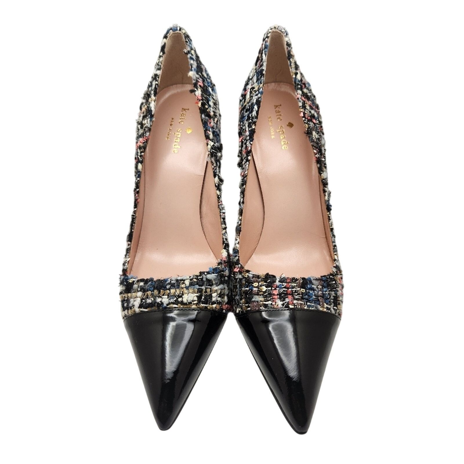 Kate Spade Kate Spade Lacy Black/MultiStar Heels Size US 8 / IT 38 - 2 Thumbnail