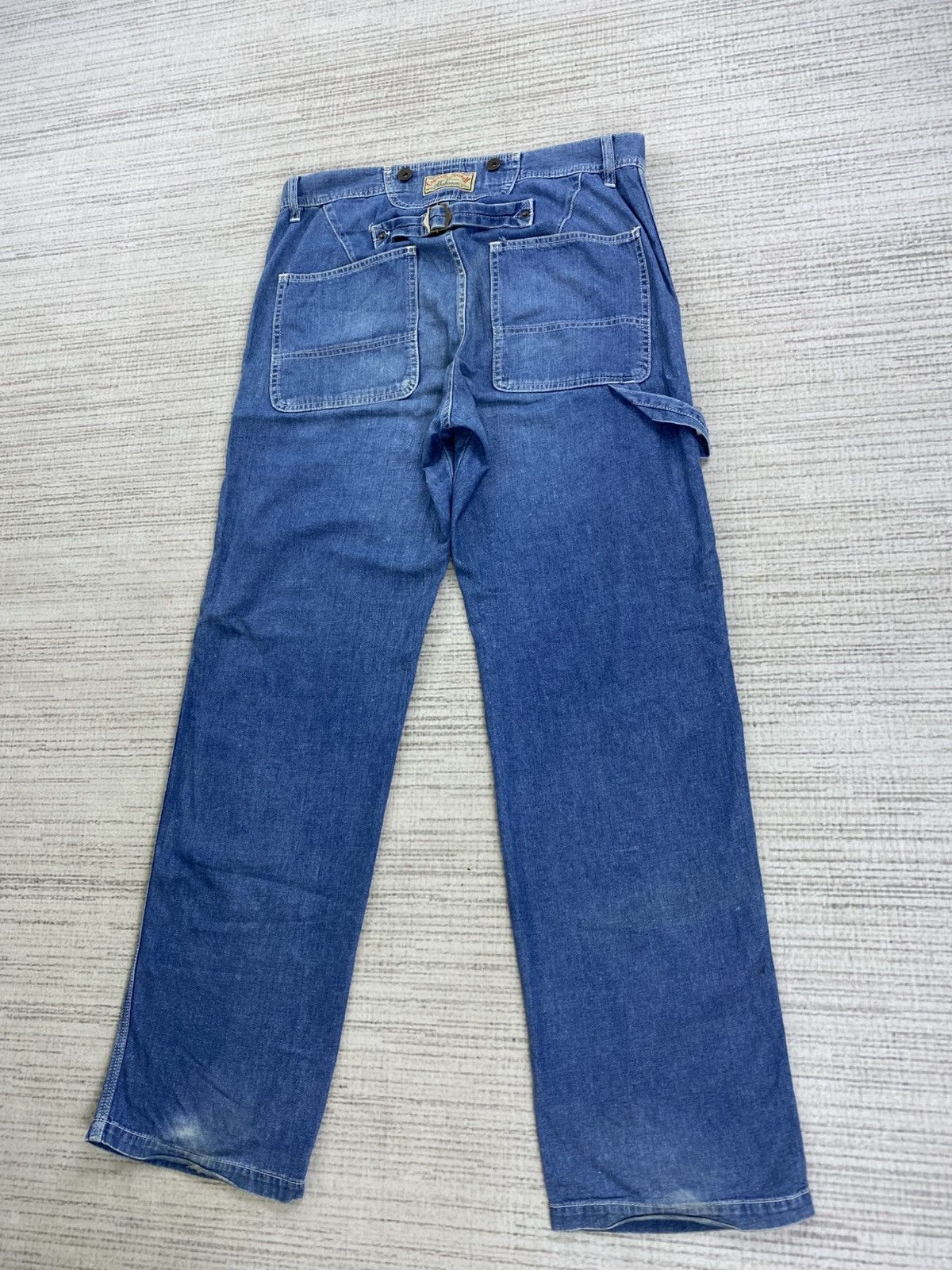 ABAHOUSE × Japanese Brand × Vintage Vintage Abahouse Carpenter Buckle Back Denim Pants Size US 34 / EU 50 - 8 Thumbnail