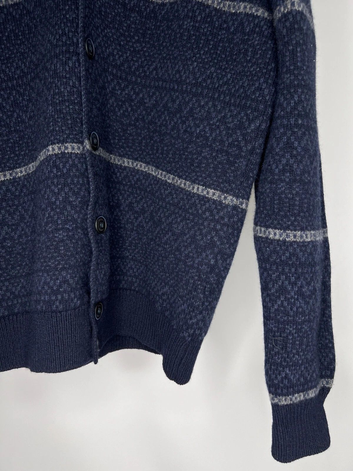 Hackett Hackett London Merino Cashmere Fair Isle Shawl Cardigan Size US L / EU 52-54 / 3 - 6 Thumbnail