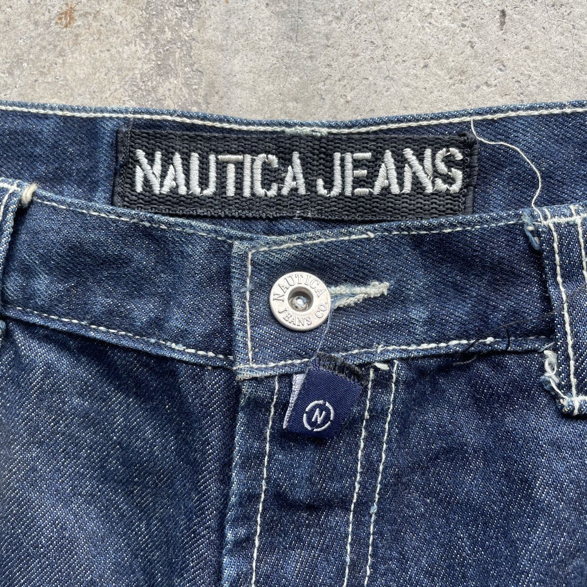 Japanese Brand Vintage Nautica Jeans Baggy Denim Jnco Indigo Pants W34 Size US 34 / EU 50 - 7 Thumbnail