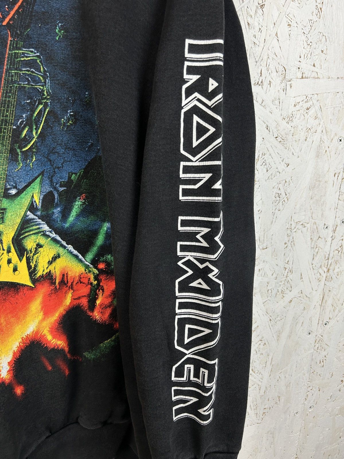 Band Tees Vintage Iron Maiden Skeleton Guitar Faded Bootleg Hoodie Size US L / EU 52-54 / 3 - 3 Thumbnail