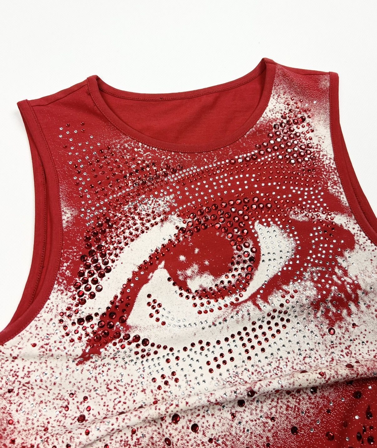 Jaded London JADED LONDON Y2K RETINA RED DIAMANTE EYE TANK TOP T-SHIRT Size S / US 4 / IT 40 - 4 Thumbnail