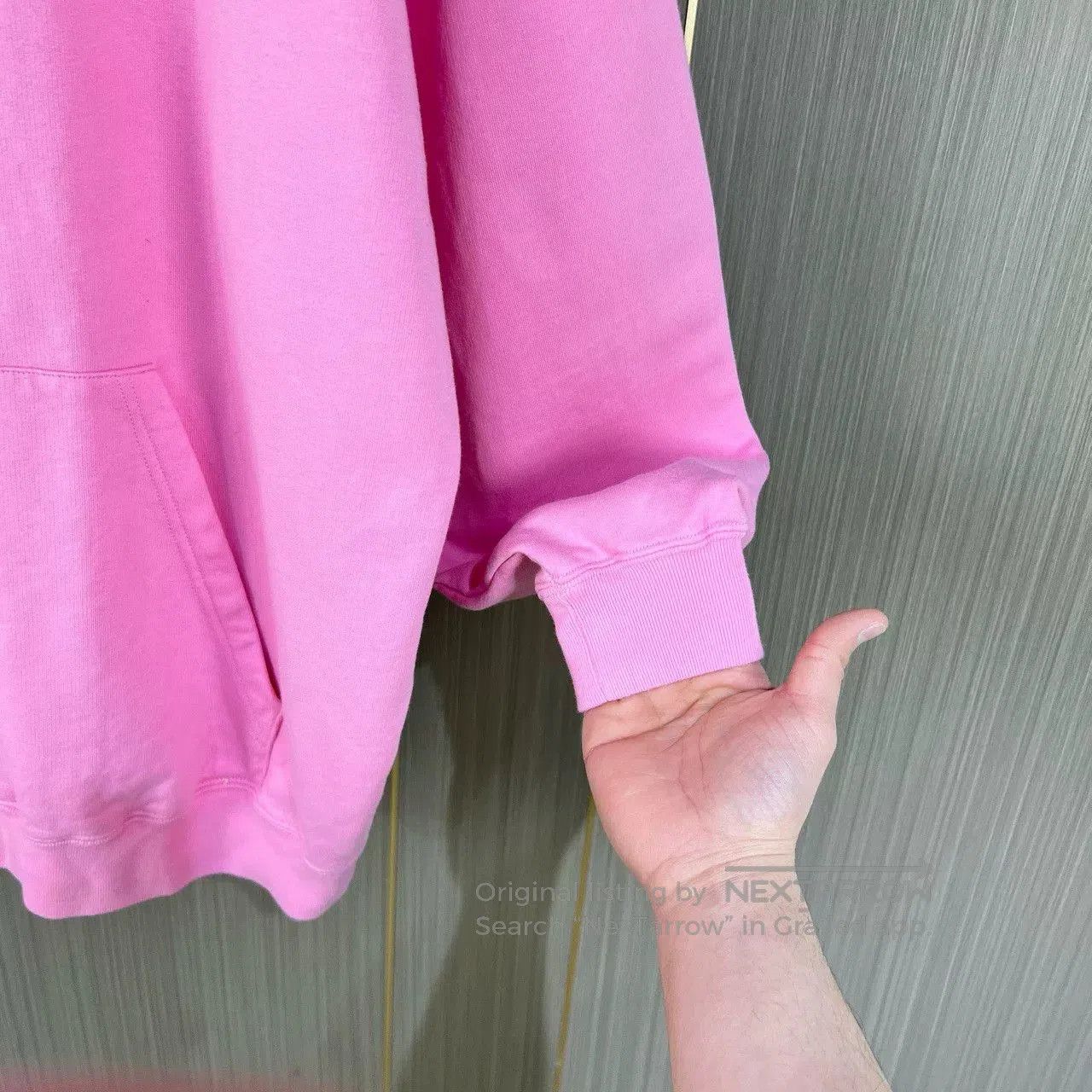 Balenciaga balenciaga pink logo hoodie with rhinestones. Size US L / EU 52-54 / 3 - 5 Thumbnail
