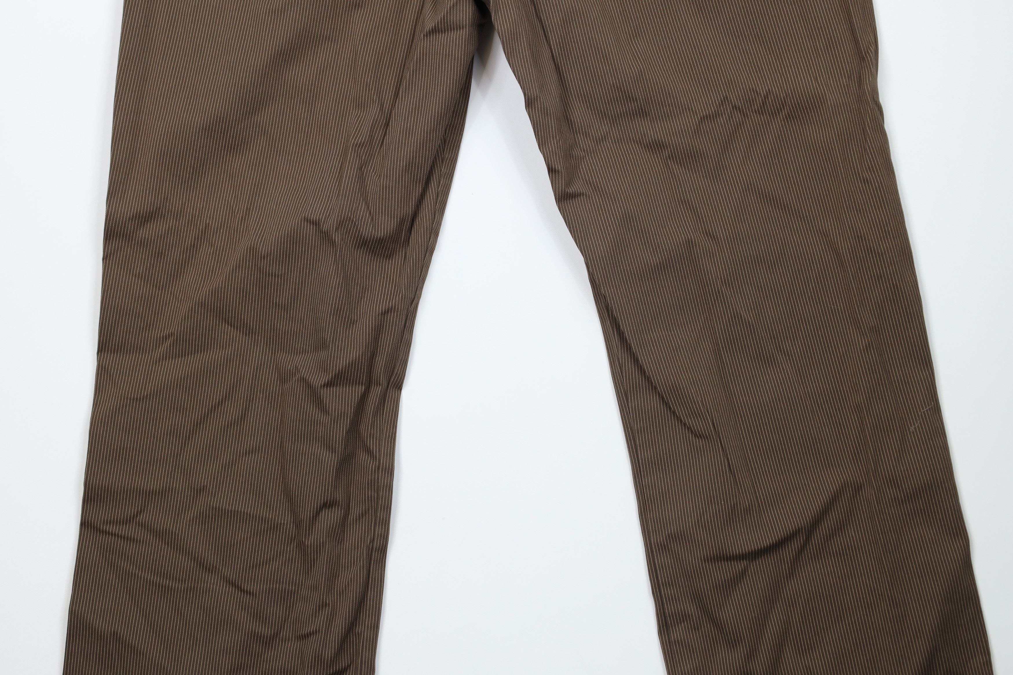 Gap Vintage Y2K Gap Pinstriped Flare Wide Leg Chino Pants Brown Size US 38 / EU 54 - 10 Thumbnail