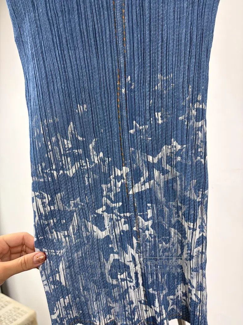 Issey Miyake Issey Miyake Star Denim Pleated Top Size XL / US 12-14 / IT 48-50 - 3 Thumbnail
