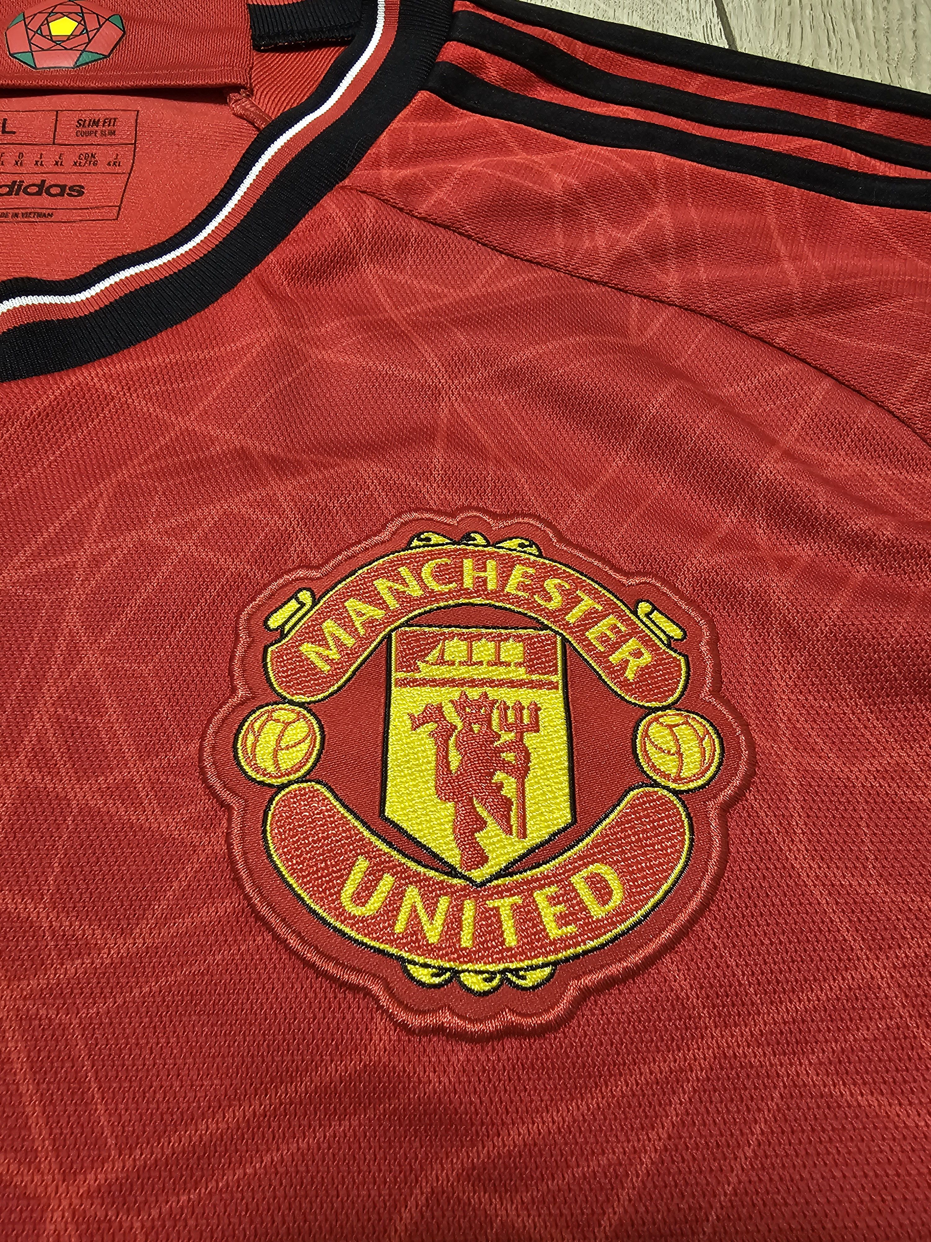 Adidas × All Sport MANCHESTER UNITED 2023 2024 HOME FOOTBALL SOCCER JERSEY Size US XL / EU 56 / 4 - 4 Thumbnail