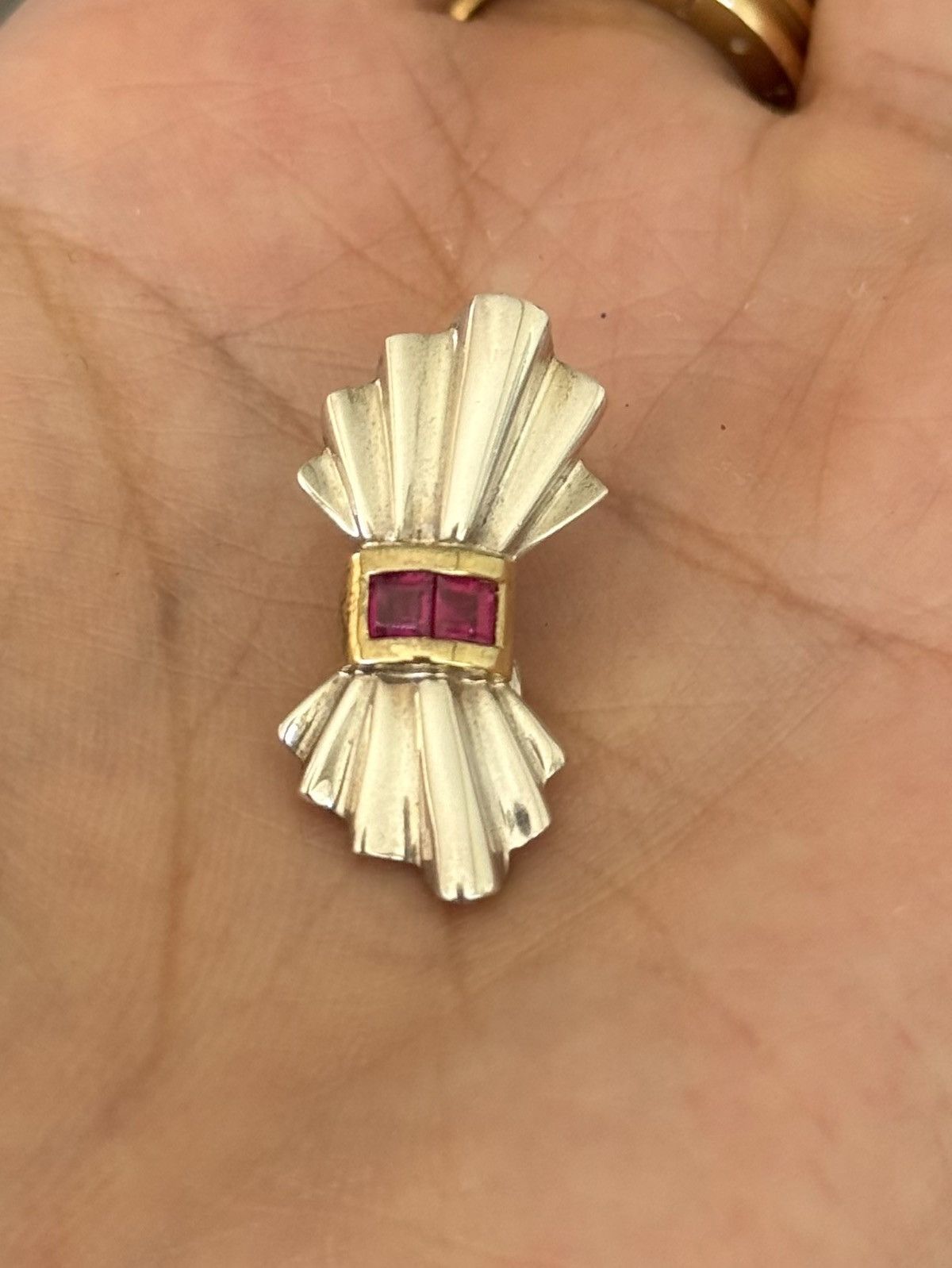 Tiffany & Co. Tiffany & Co. 14KYG 925 & Ruby Bow Clip On Single Earring Size ONE SIZE - 5 Thumbnail
