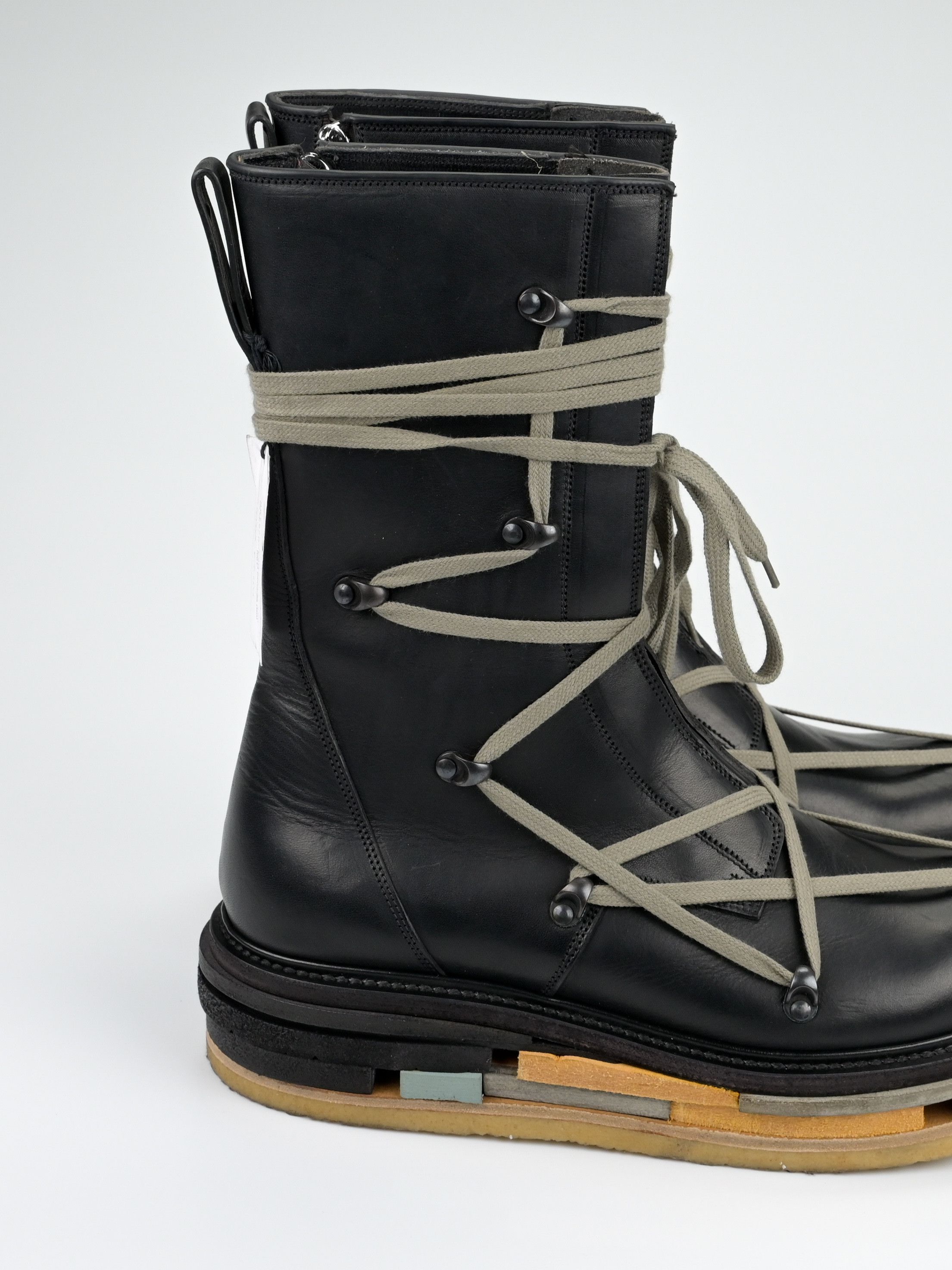 Rick Owens F/W 2017 Glitter Hexagram Creeper Boots Lego Sole Size US 10.5 / EU 43-44 - 11 Thumbnail