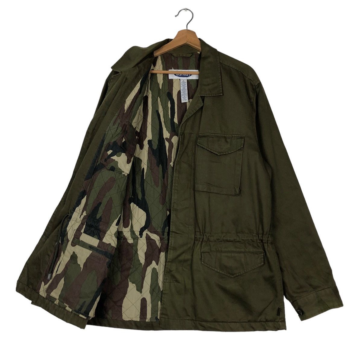 Old Navy 📌VINTAGE CHORE BIKER MILITARY JACKET OLDNAVY CAMOUFLAGE Size US M / EU 48-50 / 2 - 2 Thumbnail