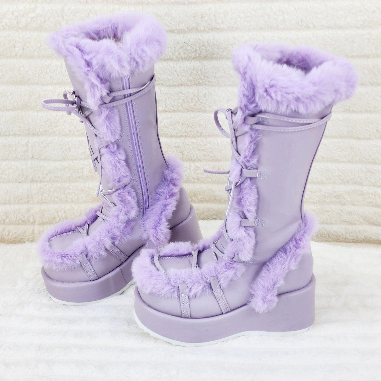 Other Cubby 311 Stomper Lilac Purple Platform Pastel Goth Punk Cal Size US 11 / IT 41 - 1 Thumbnail